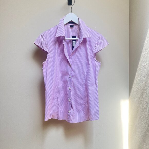 Theory Leopolda Crossword Shirt Lilac Pink - Picture 1 of 8